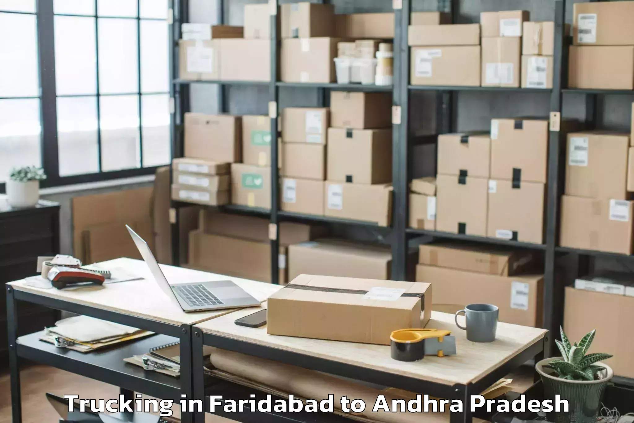 Easy Faridabad to Maddikera East Trucking Booking